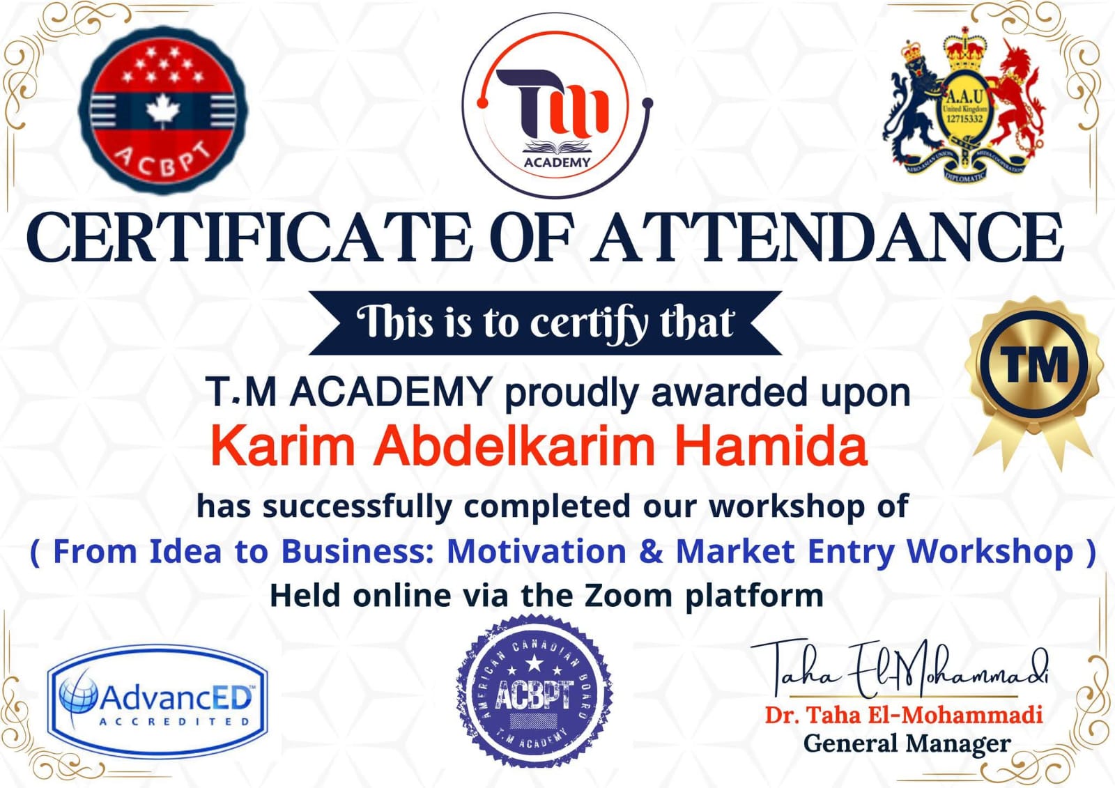 Certificate 1