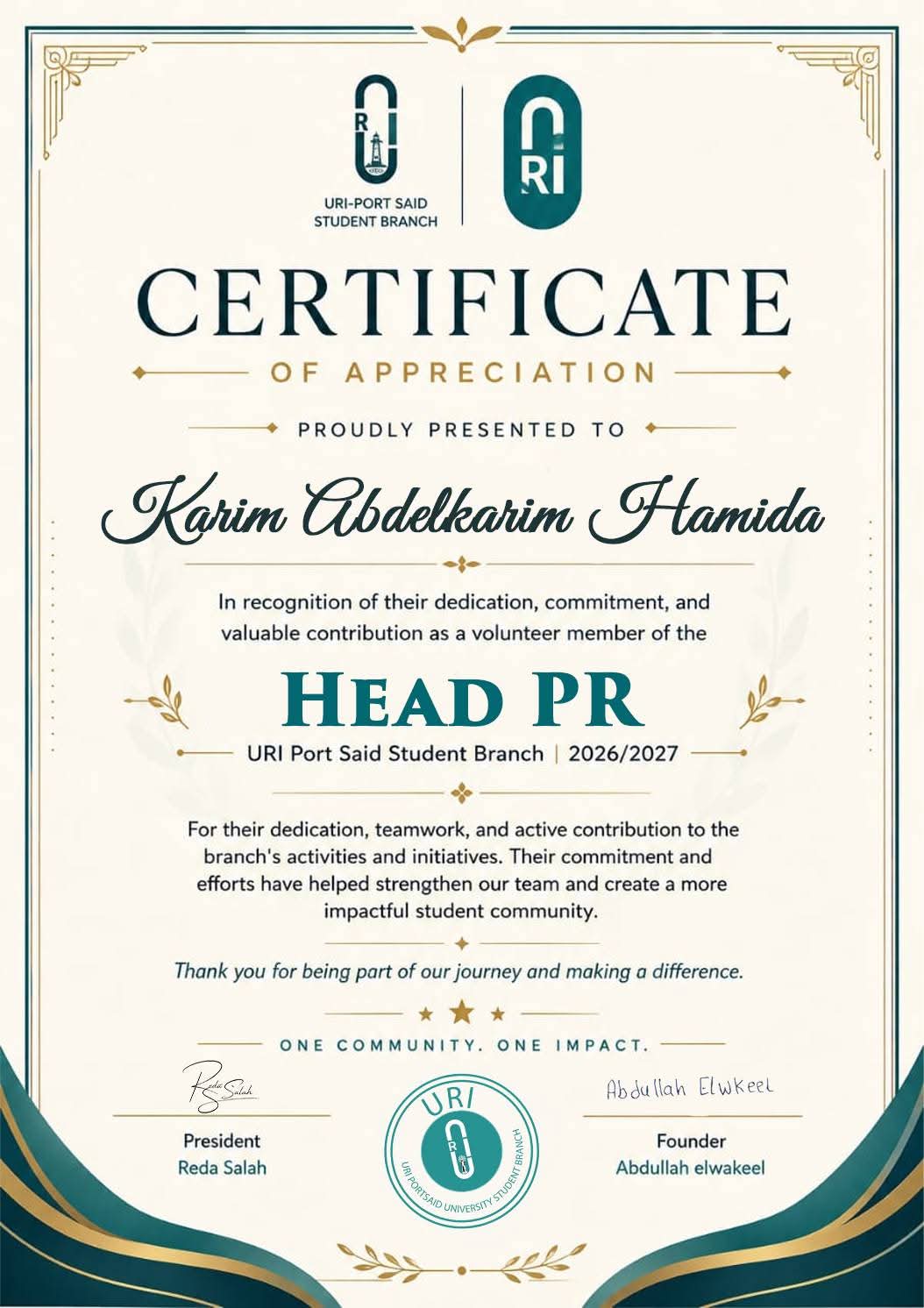 Certificate 3